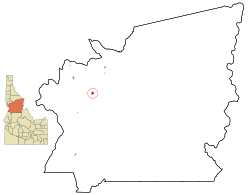 Idaho County Idaho Incorporated and Unincorporated areas Grangeville Highlighted